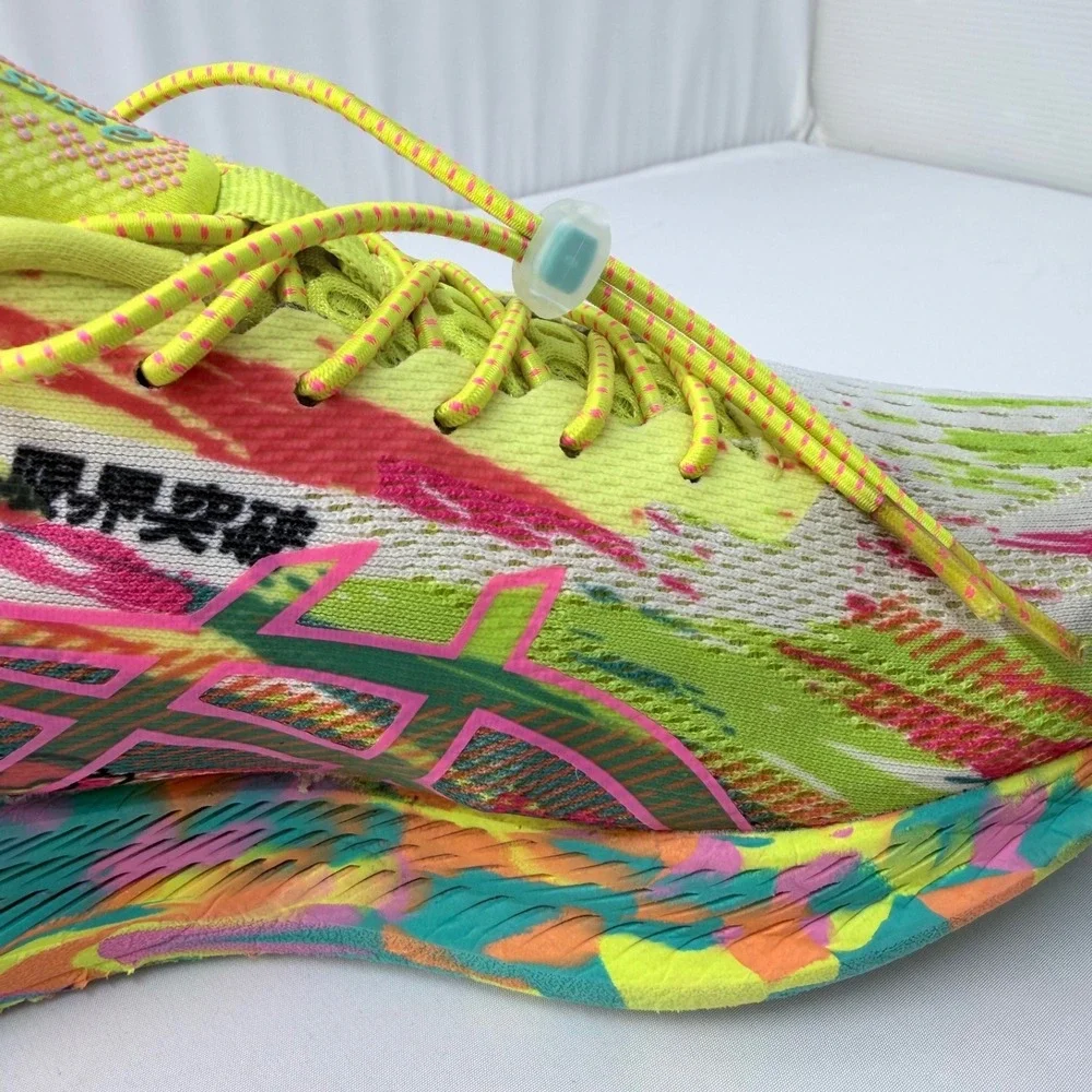 Asics Noosa Tri 13 Womens Running Shoes Neon Pink Yuzu Speed Laces 7.5 - Picture 6 of 13